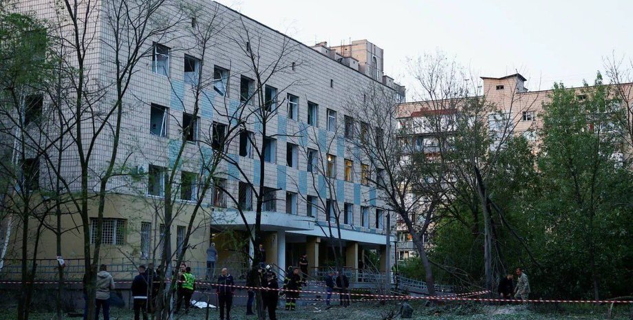 киев, больница в киеве, атака на киев 1 июня, результаты обстрела киева