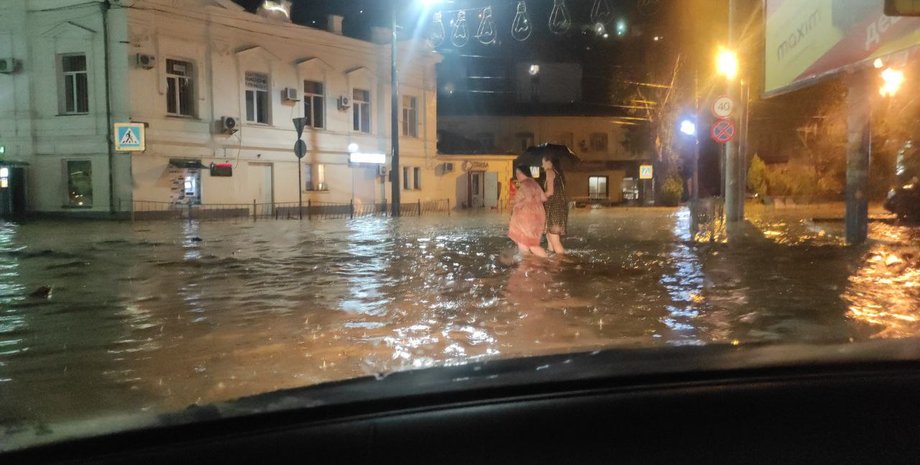 потоп, непогода, прогноз погоды, штормовое предупреждение, непогода в Крыму, град