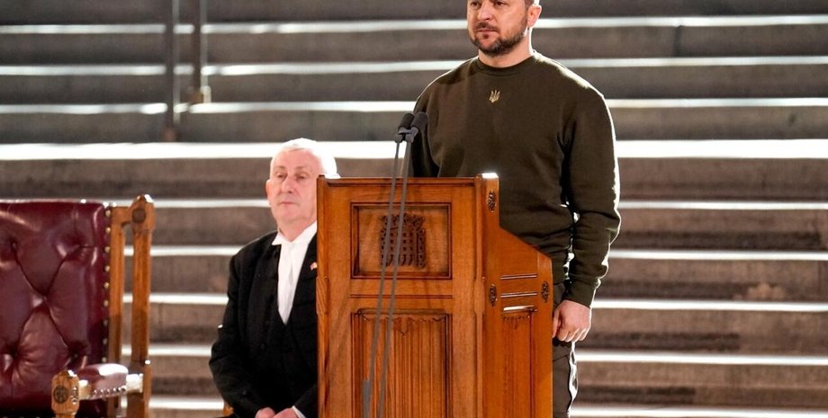 владимир зеленский, зеленский в парламенте, парламент Великобритании