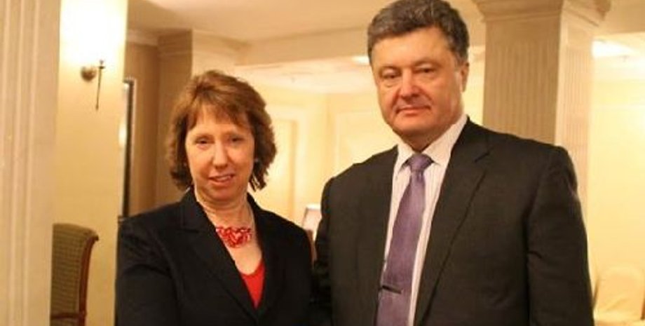 Петр Порошенrо и Кэтрин Эштон / Фото: Lenta.ru