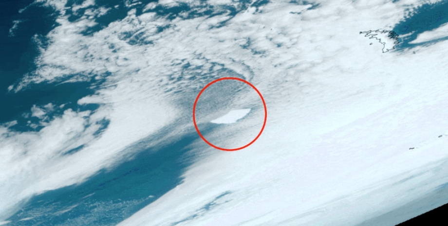 Изображение A23a, полученное с помощью GOES-16 крупнейший айсберг, айсберг а23а, айсберг