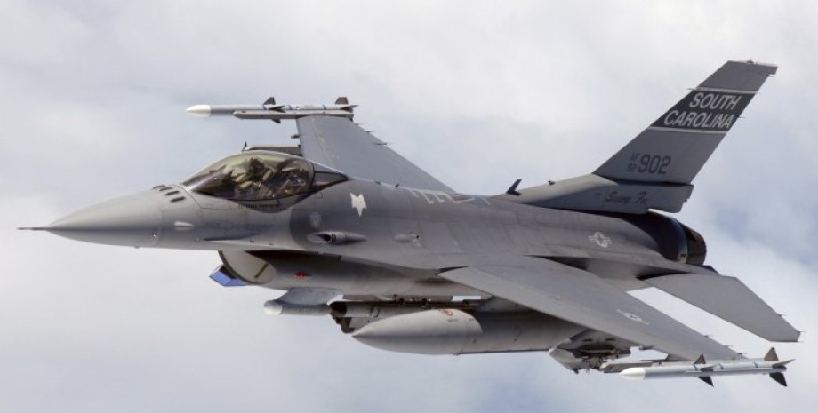 Винищувач F-16, літак, борт, авіація