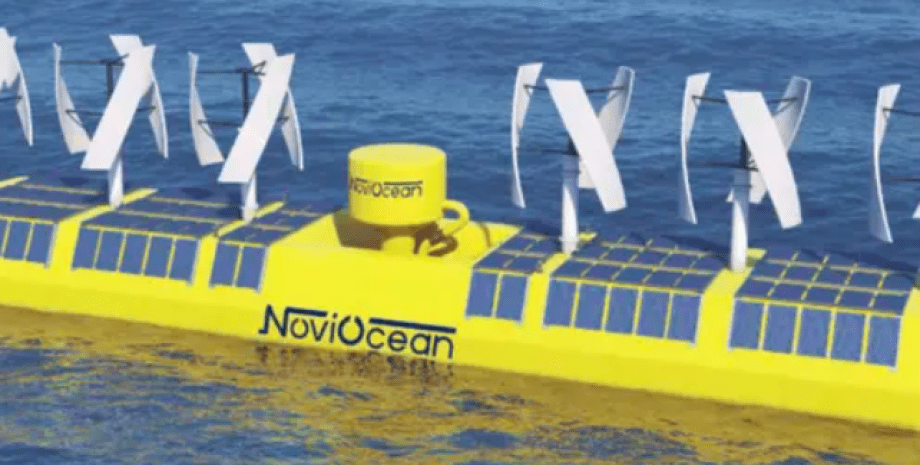 Гибридный плот NoviOcean Гибридный плот-электростанция NoviOcean на воде