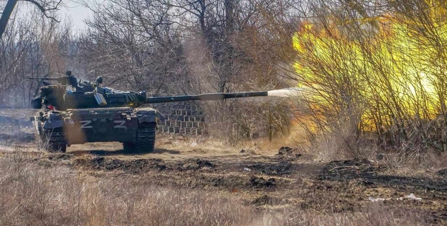 танк рф ISW, наступление, Авдеевка, Бахмут, война, войска рф, украинские войска, Силы обороны