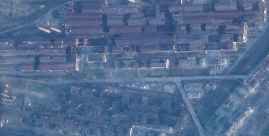 Спутниковые снимки "Азовстали", всу, Мариуполь,