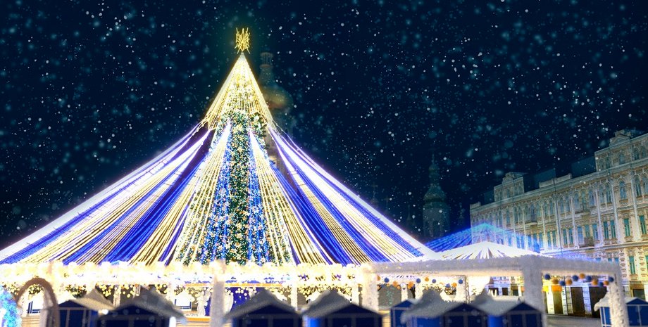 новогодняя елка киев, эскиз, новый год, новый год в киеве 2023