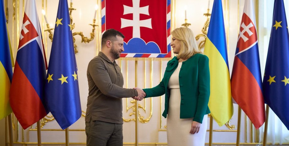 Владимир Зеленский, Зузана Чапутова, Словакия, Украина, война, военная помощь, фото
