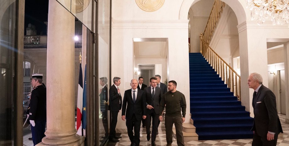 зеленский, мкрон, шольц, франция, зеленский во франции