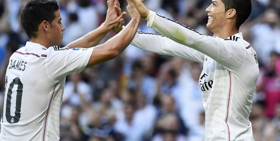 Криштиану Роналду и Хамес Родригес / Фото пресс-службы "Реала"