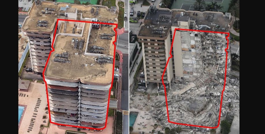 сша, флорида, обрушенное здание, фото