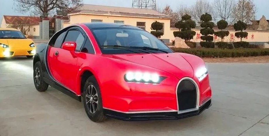 Копія Бугатті, клон Бугатті, копія Bugatti, Bugatti Veyron, китайська копія Бугатті, китайський електромобіль