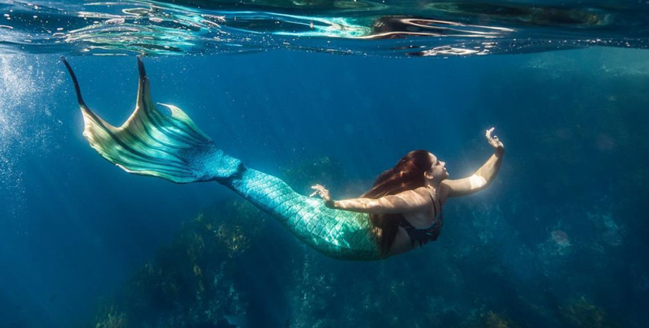 Бренди Энтони стала русалкой, необычное хобби, интересная работа, женщина купила хвост за 6 тысяч долларов, курьезы, приколы