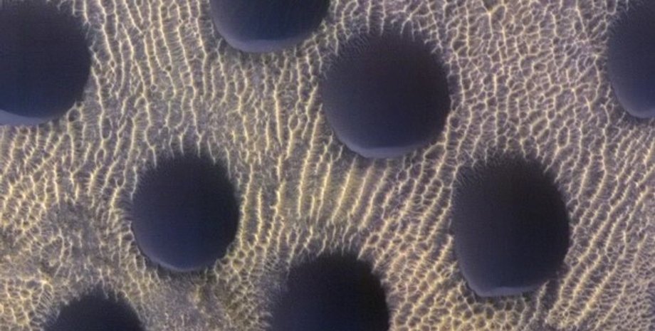 Марс, песчаные дюны, поверхность Марса