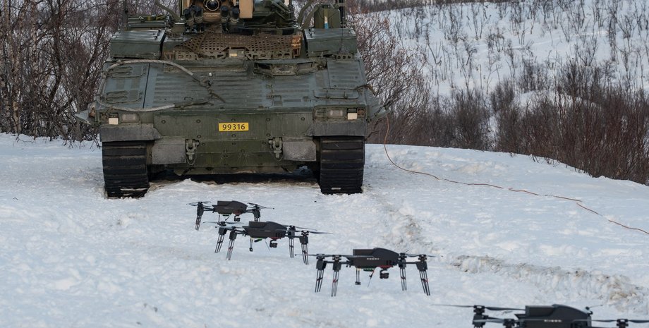 Норвегия дроны Flamingo Valkyrie CV90 корректировка артиллерии дроны Flamingo Valkyrie CV90