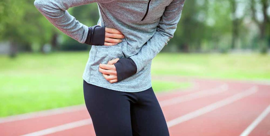 боль в боку, человек, деревья, фото