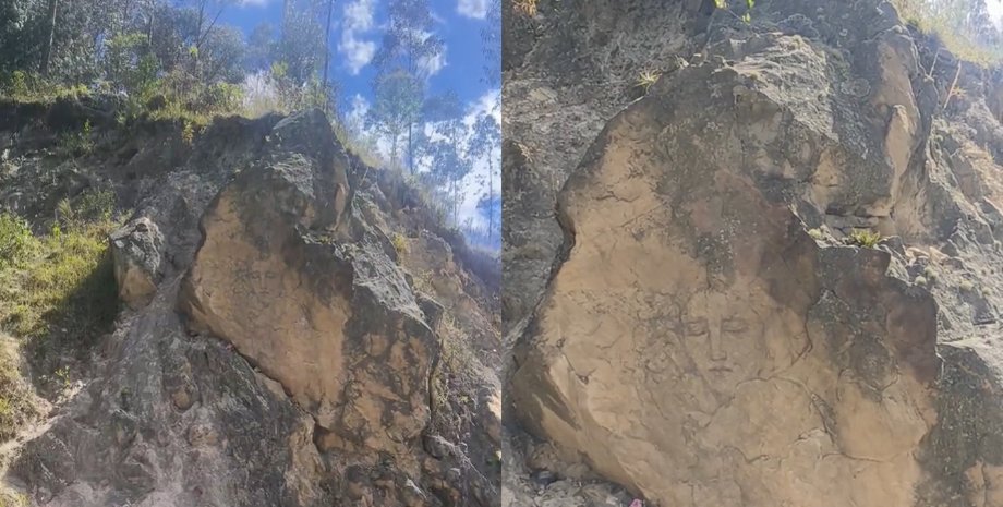 Чудо на схилі: паломники виявили незвичний образ Діви Марії на скелі