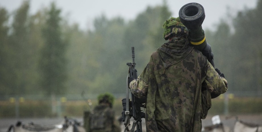 nlaw у финского бойца Финские войска, nlaw, солдат, военный, войска НАТО