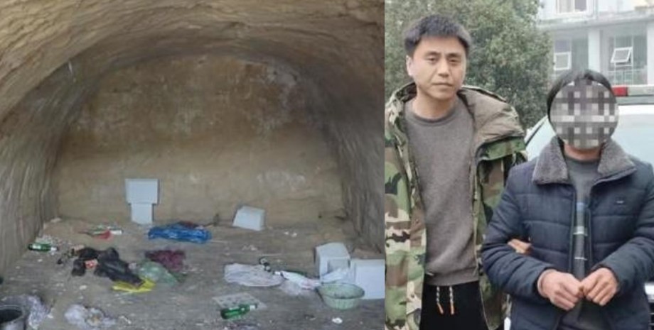 Пещера, китаец, китайский грабитель, прятался в пещере, скрывался от полиции