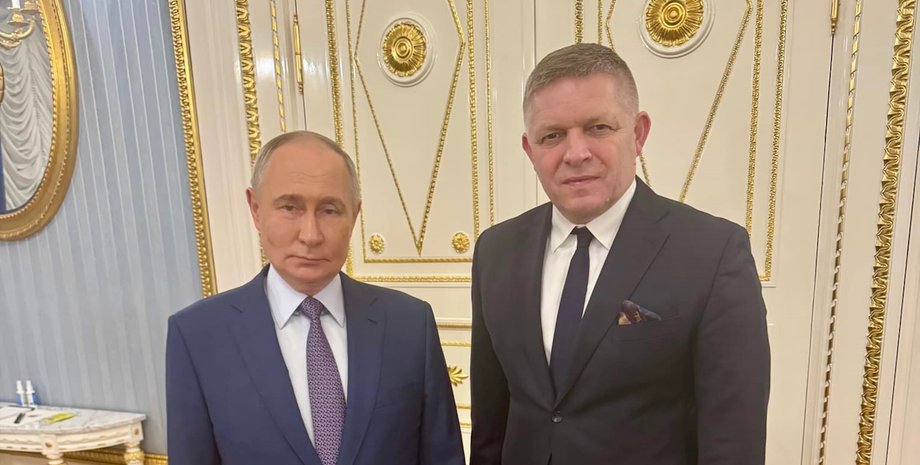 Президент России, Владимир Путин, премьер Словакии, Роберт Фицо