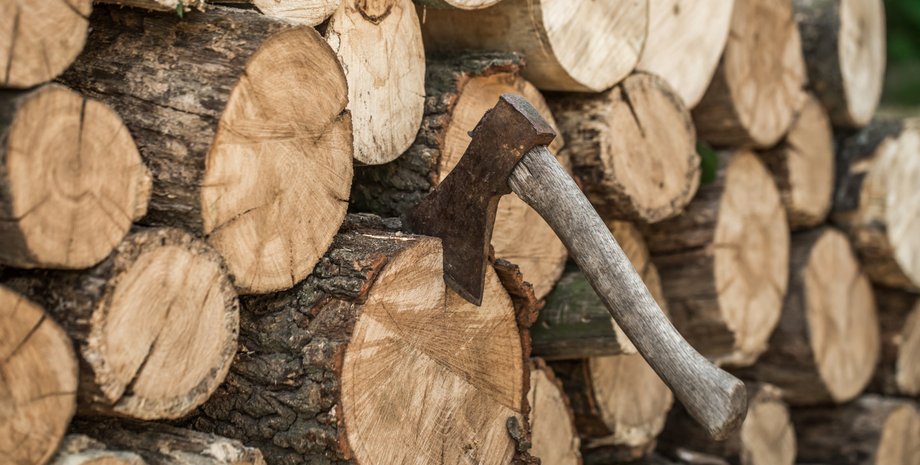 дрова, бревно, топор