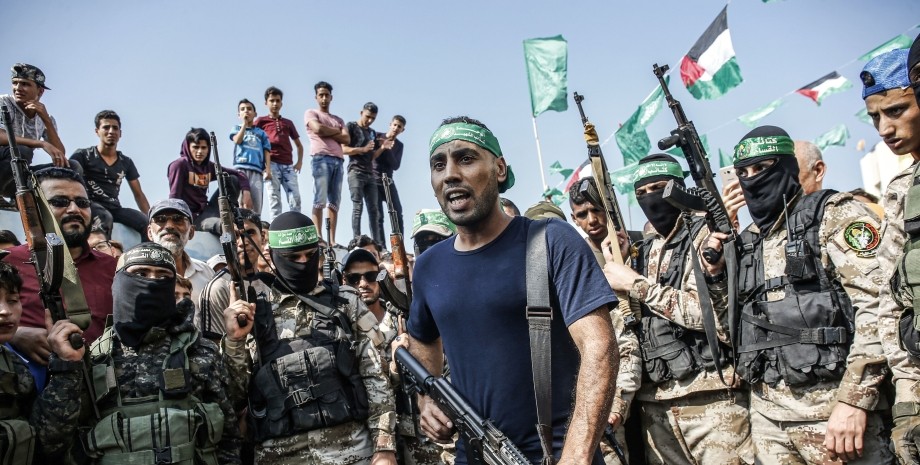 ХАМАС атака на Израиль. исламские боевики, Хамас, ХАМАС боевики