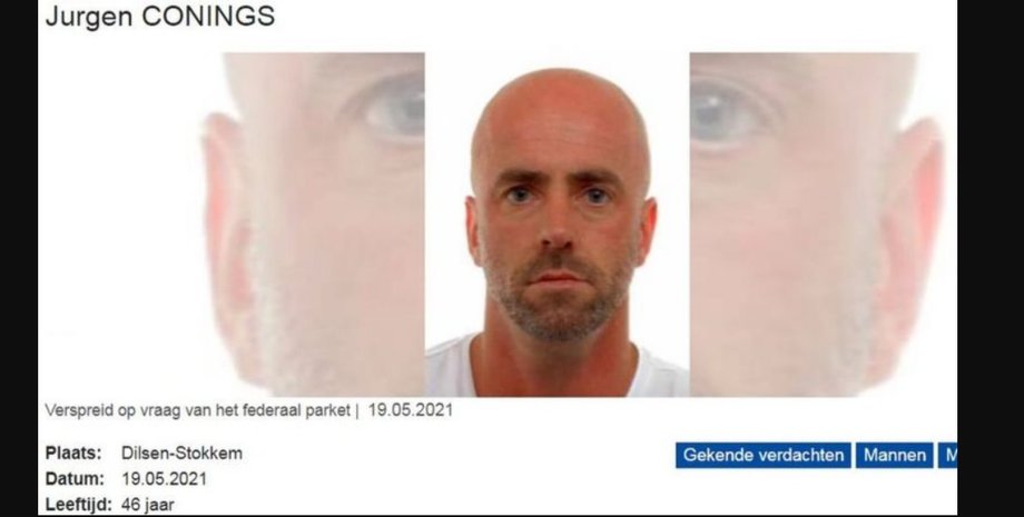 Юрген Конингс, розыск, бельгия, фото