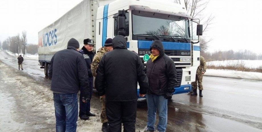 Блокада российских грузовиков на дорогах Украины / Фото: Facebook