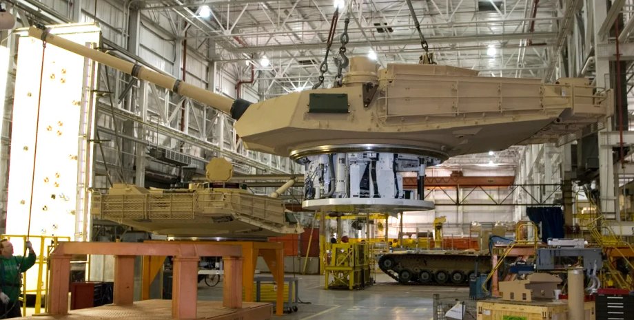 производство abrams, танк abrams