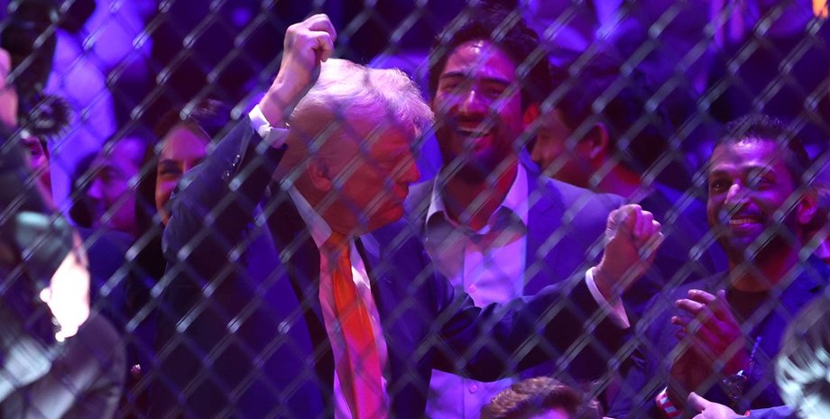 Дональд Трамп на турнире UFC в США