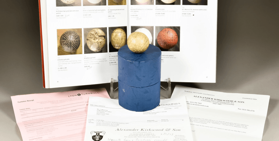 Первый настоящий мяч для игры в гольф выставляют на аукционе: чем он особенный