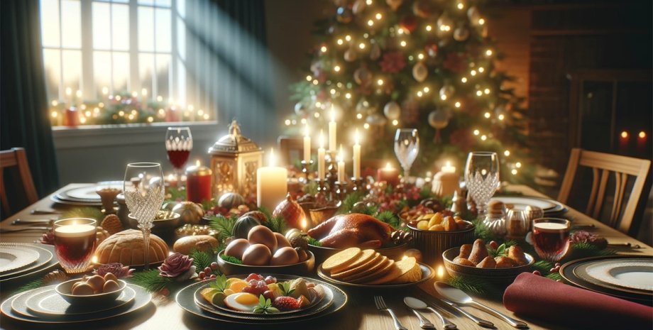 праздник, новый год, елка, еда, рождество