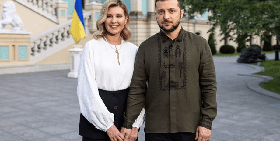 первая леди Украины Елена Зеленская, свидание с мужем, дети супругов Зеленских