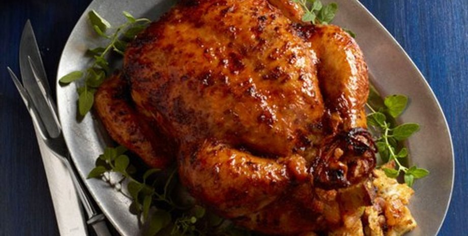 Запеченная курица, курица в духовке, курица рецепт