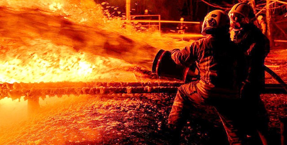 Пожежа у Полтавській області після обстрілу 26 лютого