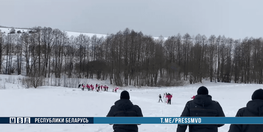 беларусь, лыжники, задержали, протест, акция