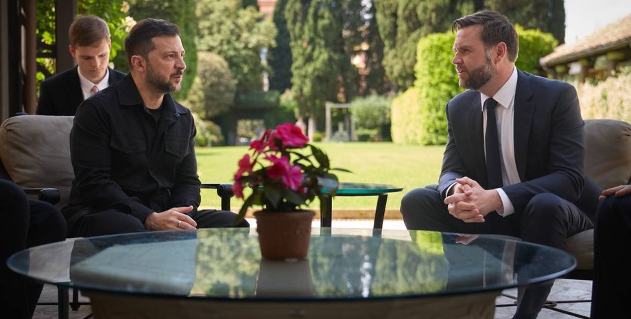 Владимир Зеленский, Джей Ди Вэнс, президент Украины, вице-президент США, встреча в Риме