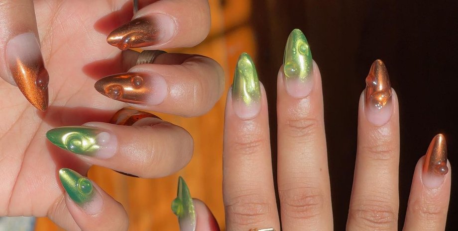 модный маникюр, тренды маникюра, маникюр 3D, тренды маникюра 2022, пузырьковые ногти