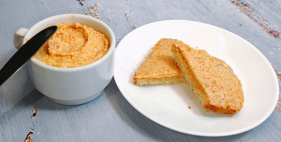 намазка красная икра, намазка из селедки, вкусный рецепт, намазка на бутерброды