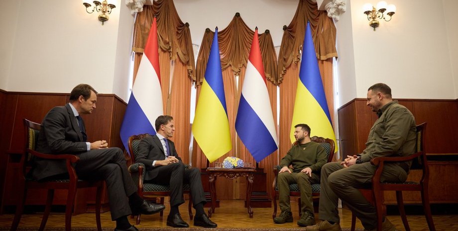 Зустріч президента Володимира Зеленського та прем'єра Марка Рютте