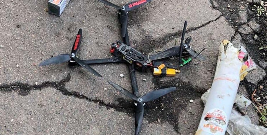 сбитый дрон, беспилотник, бпла
