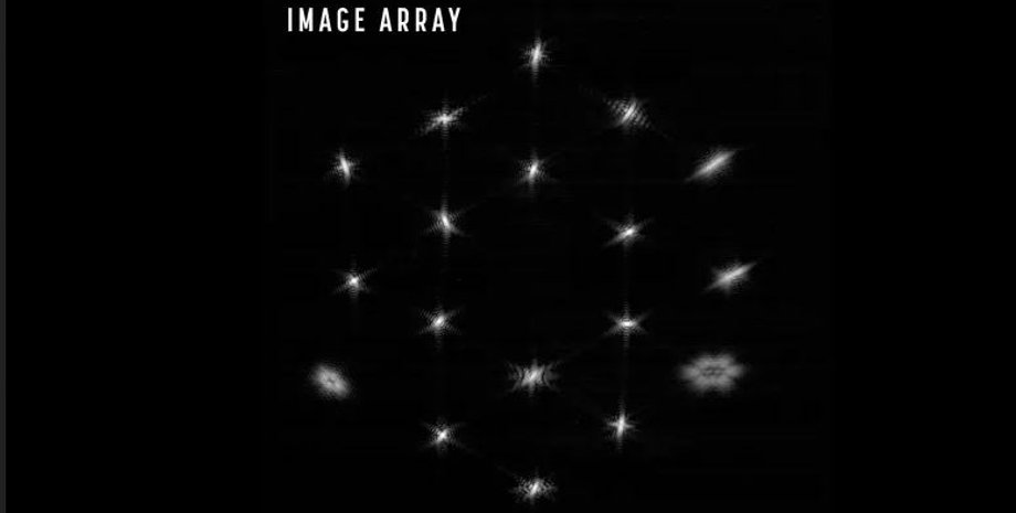 шестикутна форма, зірка, точки, знімок