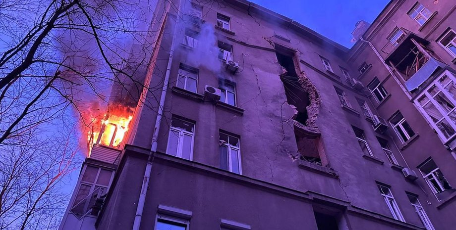 вражеская атака Киев, Оля Полякова квартира, Печерский район, разрушения Киев, январский удар по Киеву, последствия взрыва, последствия взрыва