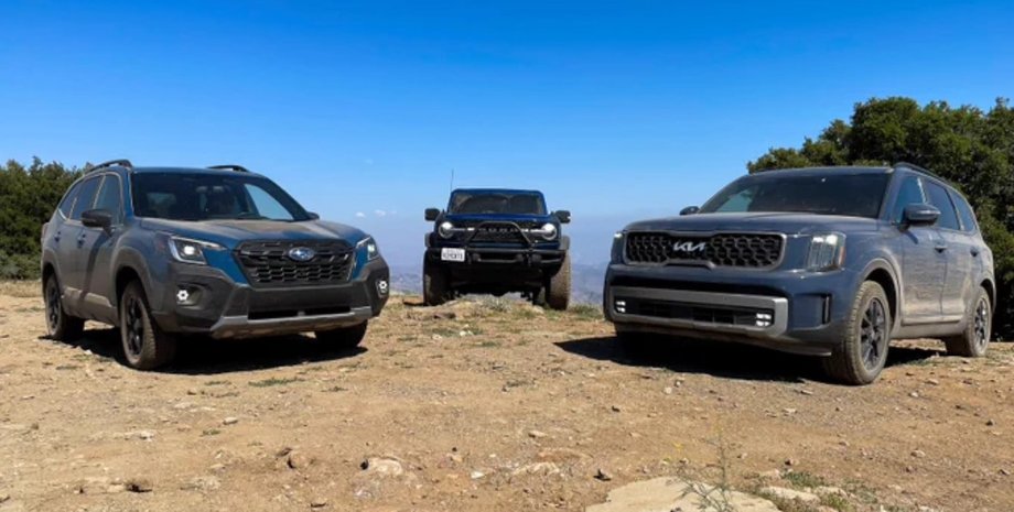 Ford Bronco, Kia Telluride, Subaru Forester, Кроссоверы, Внедорожник, Бездорожье, Видео, Авто, Автомобили