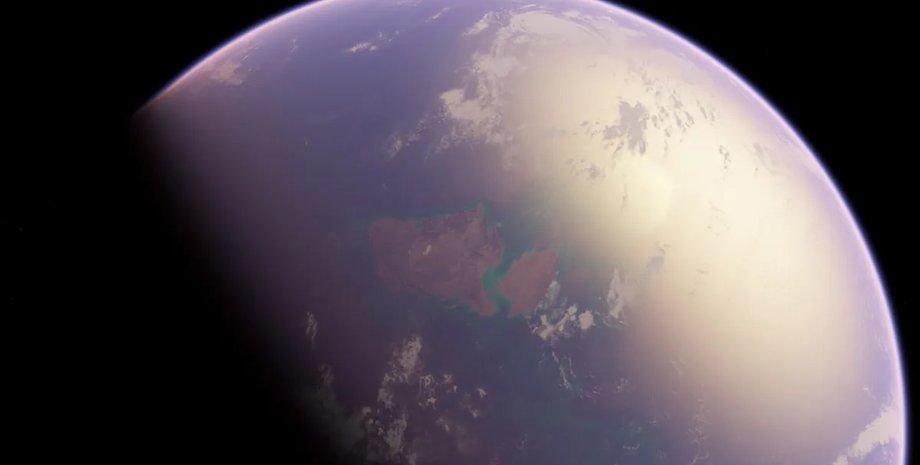 земля фиолетовая из космоса