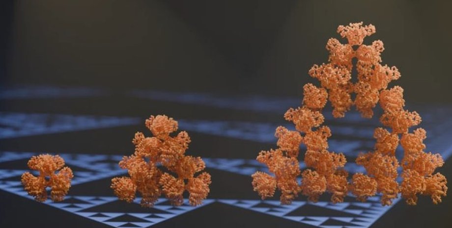 молекула фрактал, молекула треугольник серпинского