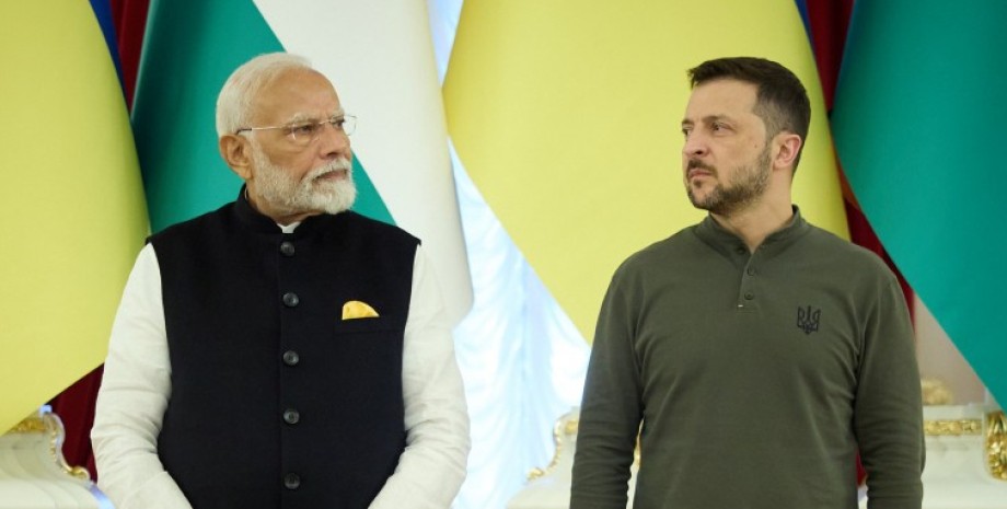 Наренда Моди и Владимир Зеленский и Владимир Зеленский Российско-украинская война, переговоры РФ и Украины, Индия