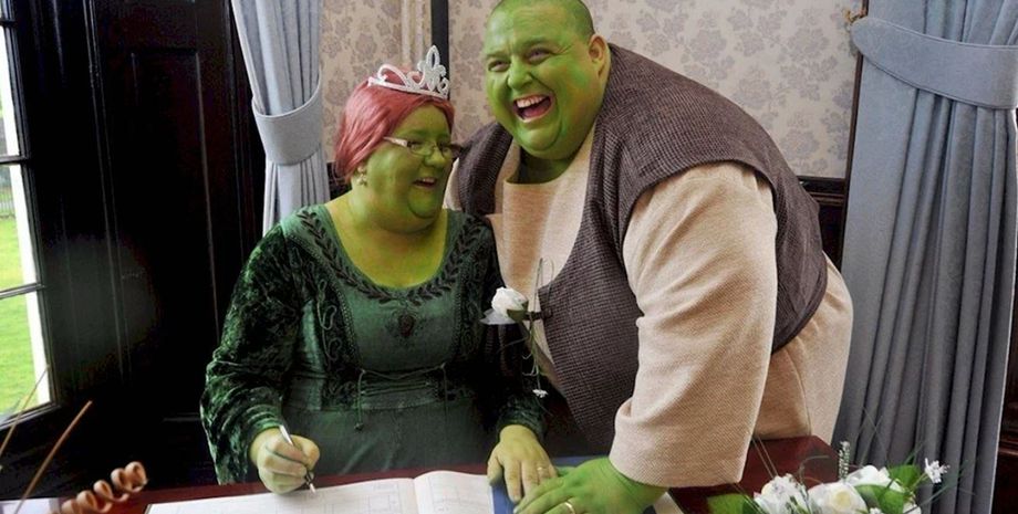 Церемония бракосочетания в стиле мультфильма Шрек
