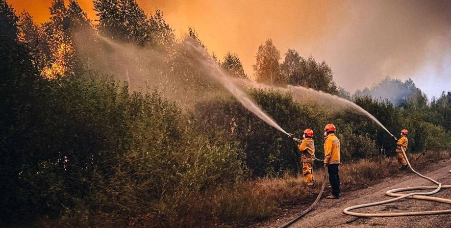 Пожежа у Чорнобильській зоні, ДСНС пожежа Чорнобильська зона, Київщина пожежа Чорнобиль, ДСНС пожежа 4 вересня