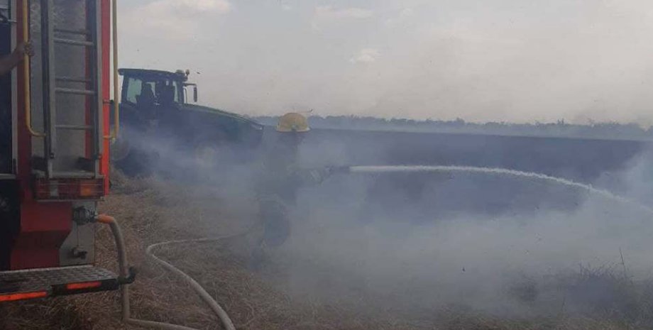 пожежа, поле, пшениця, одеська область, фото