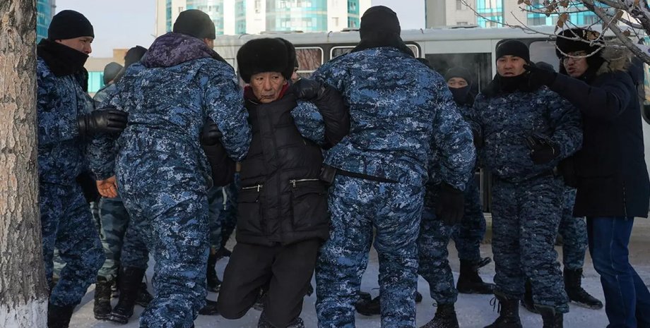 Казастан, протест, задержание